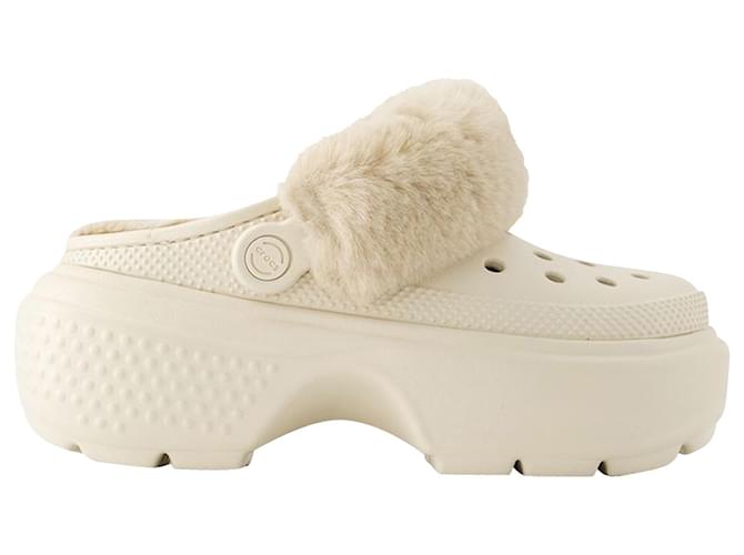 Autre Marque Stomp Lined Mules - Crocs - Thermoplastic - White  ref.1008603