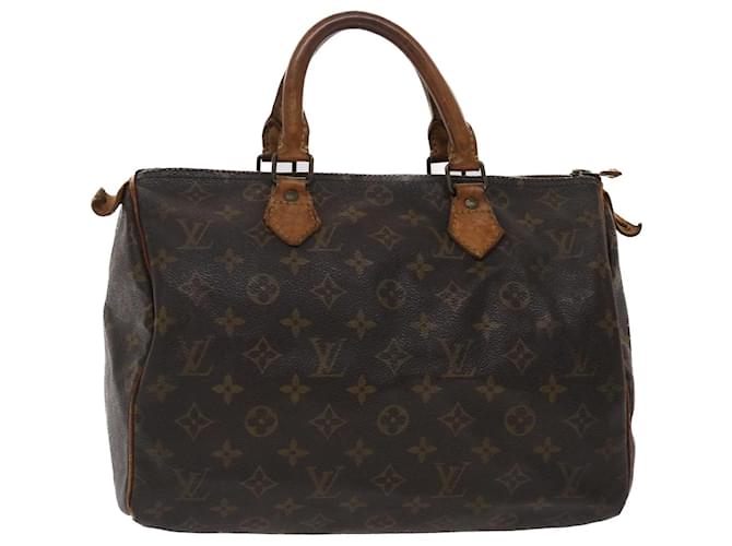Louis Vuitton Monogram Speedy 30 Hand Bag M41526 LV Auth ar9962 Cloth  ref.1009248