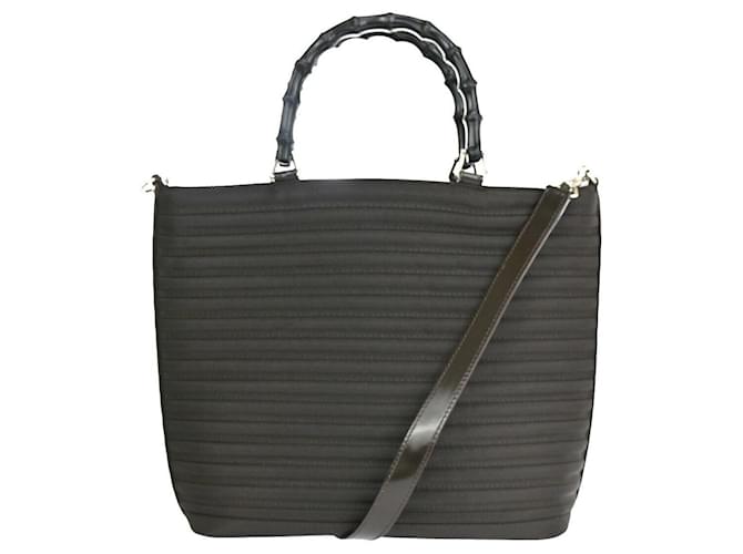 Gucci Bamboo Synthétique Noir  ref.1009281