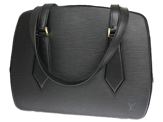 Louis VuittonVoltaire Negro Cuero  ref.1009356