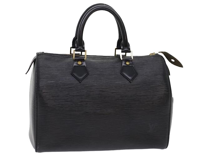 LOUIS VUITTON Black Epi Speedy 25 - The Purse Ladies