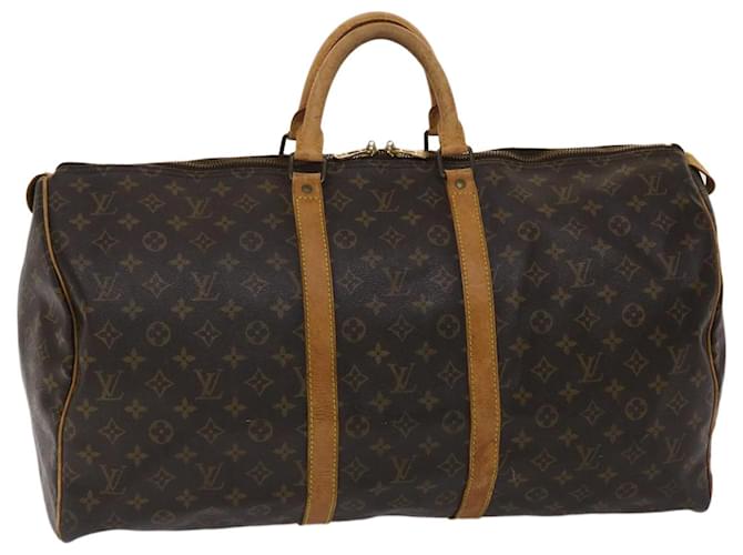 Louis Vuitton Monograma Keepall 55 Boston Bag M41424 LV Auth fm2492 Lona  ref.1009809