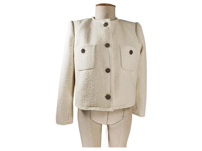 Ba&Sh Meredith Jacke Ecru Weiß