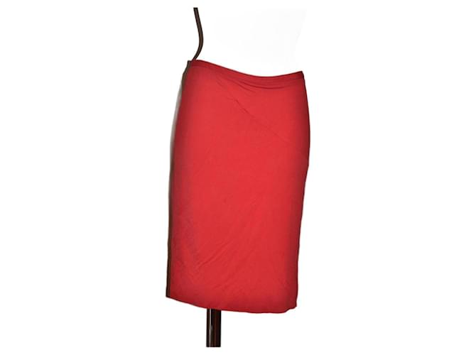Kenzo Midi Skirt Red Synthetic  ref.971409