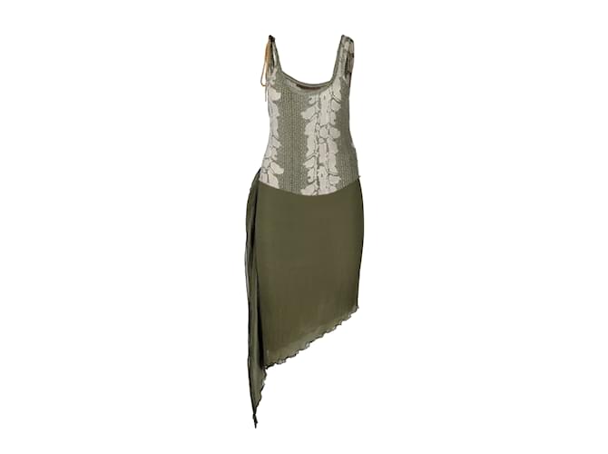 Emanuel Ungaro Ungaro Fever Top and Skirt Set Olive green  ref.972269