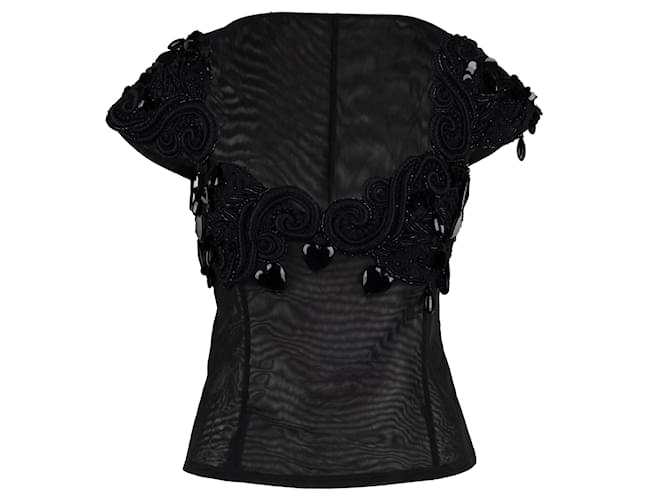 Autre Marque Collection Privée Embellished Top Black  ref.972276