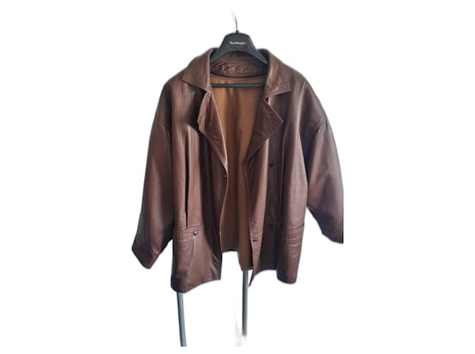 Mac Douglas MC DOUGLAS COAT 100% cuir Dark brown Leather  ref.972305