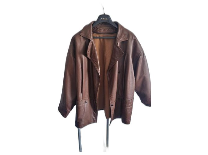 Mac Douglas MC DOUGLAS COAT 100% cuir Dark brown