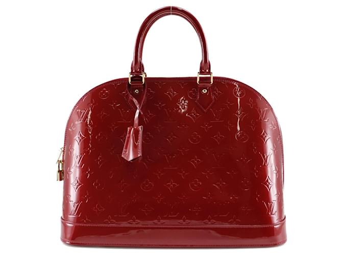 Louis Vuitton Alma Cuir vernis Rouge  ref.972461