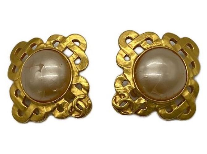 ***Pendientes de perlas artificiales CHANEL