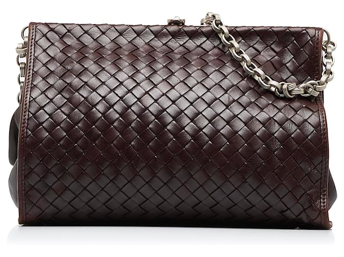 Bottega Veneta Brown Intrecciato Leather Shoulder Bag Dark brown Pony-style  calfskin ref.238505 - Joli Closet