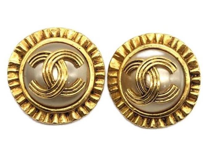 *** Pendientes marca coco CHANEL Dorado