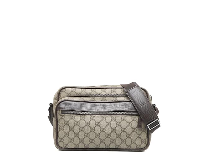 Gucci GG Supreme Crossbody Bag 114531 Beige Cloth  ref.972679