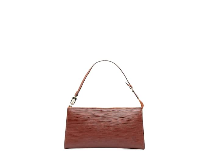 Louis Vuitton Epi Pochette Accessoires M52953 Brown Leather  ref.972681