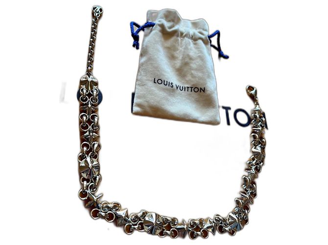 Louis Vuitton Meine Blumenkette Grau Stahl
