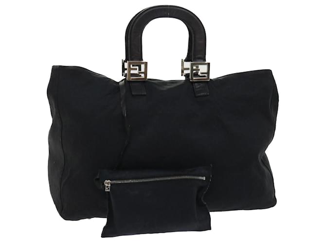 FENDI Shoulder Bag Nylon Black Auth fm2468  ref.972776