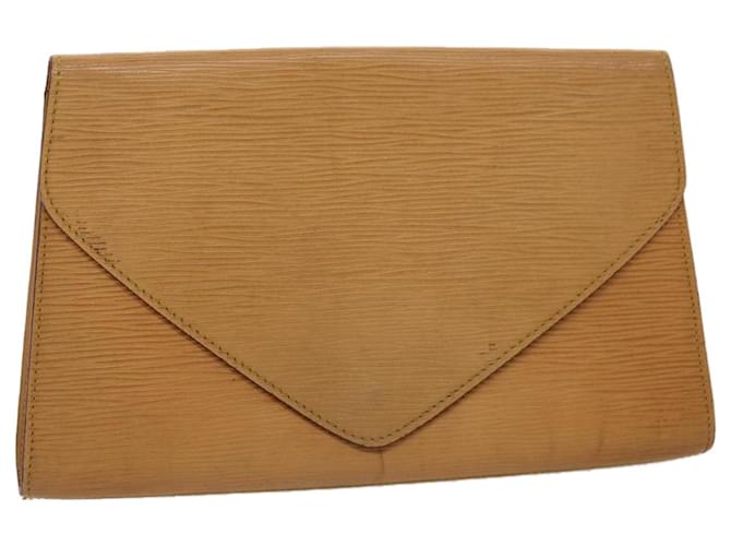 Louis Vuitton Brown Epi Leather Pochette Art Deco Envelope Clutch