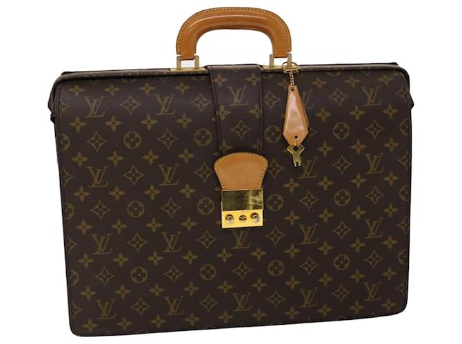 LOUIS VUITTON Monogram Serviette Fermoir Business Bag Vintage M53305 auth  46064 Cloth ref.972833 - Joli Closet