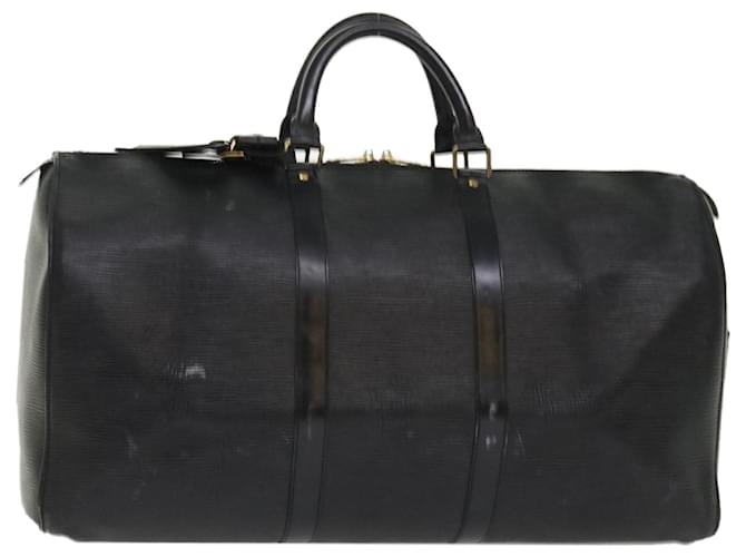 Louis Vuitton Epi Keepall 50 Boston Bag Black M42962 LV Auth 46276 Leather  ref.972846 - Joli Closet