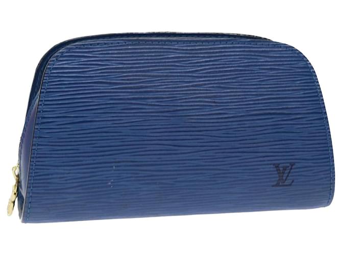 LOUIS VUITTON Epi Dauphine PM Pouch Blue M48445 LV Auth 46250 Leather  ref.972862