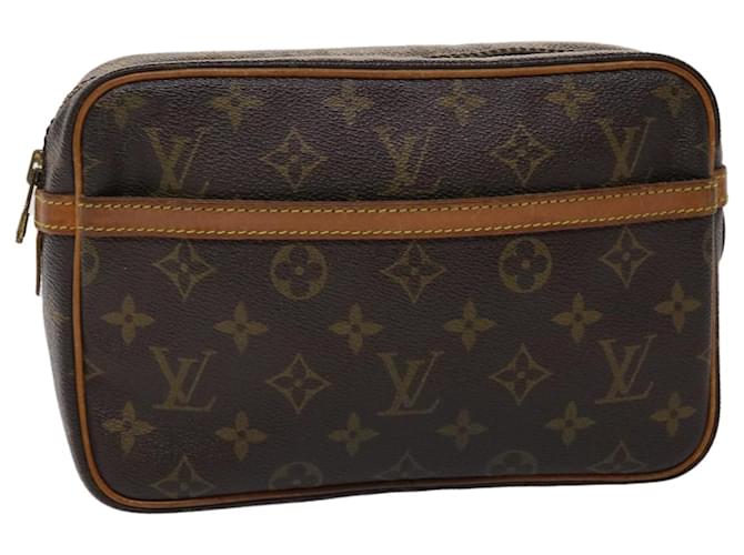 Louis Vuitton Monogram Compiegne 23 Bolsa de Embreagem M51847 LV Auth am4606 Monograma Lona  ref.972869