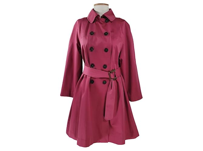 Kenzo Trench coats Pink Fuschia Cotton  ref.972956