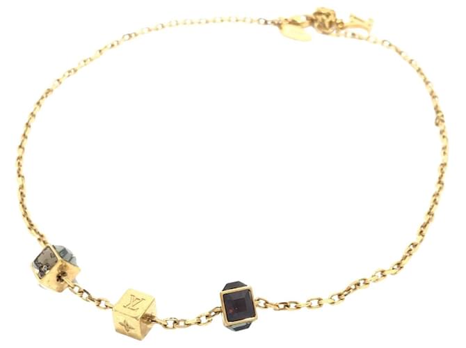 Pre-owned Louis Vuitton Silver Tone Gamble Crystal Bracelet