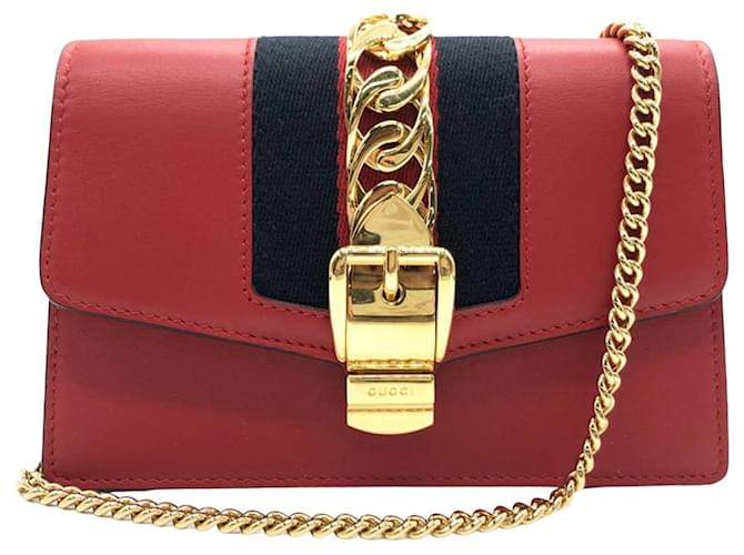 Gucci Sylvie Red Leather  ref.973391