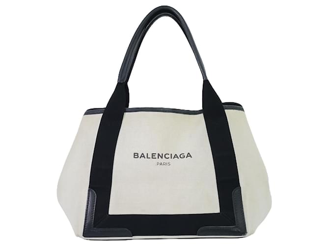 Everyday Balenciaga Navy Cabas White Cloth ref.973675 - Joli Closet