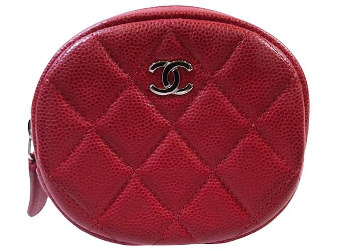 Classique Chanel Cuir Rouge  ref.973950