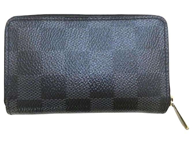 Louis Vuitton Damier Ebene Zippy Coin Purse N63070-black