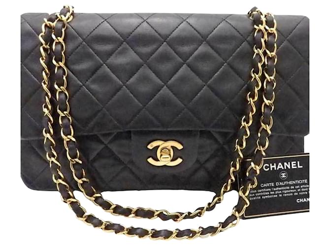 Classique Chanel Timeless Cuir Noir  ref.974109