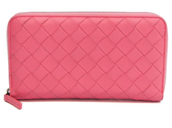 Bottega Veneta Intrecciato Pink Leather  ref.974299