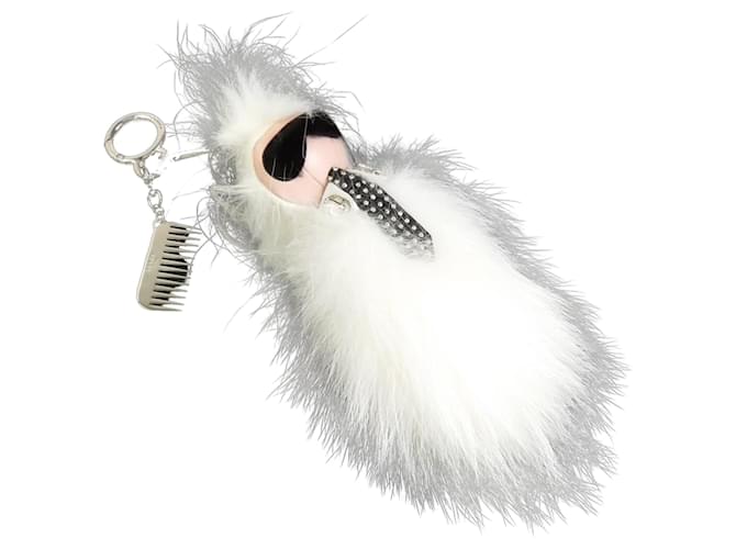 Fendi Karlito Fourrure Blanc  ref.974935