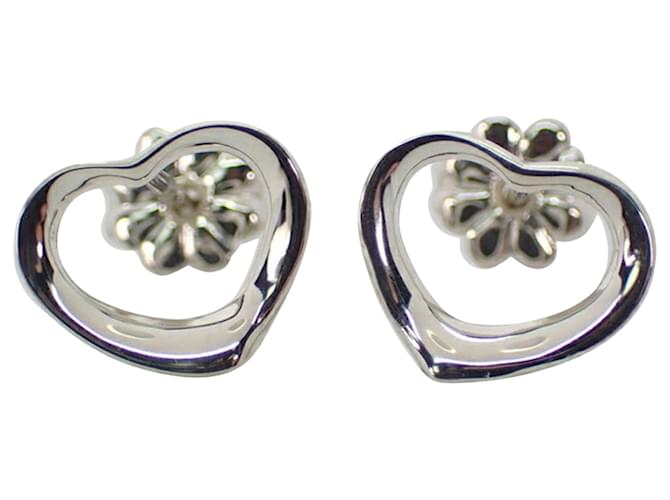 Tiffany & Co Open Heart Silvery Silver  ref.975121
