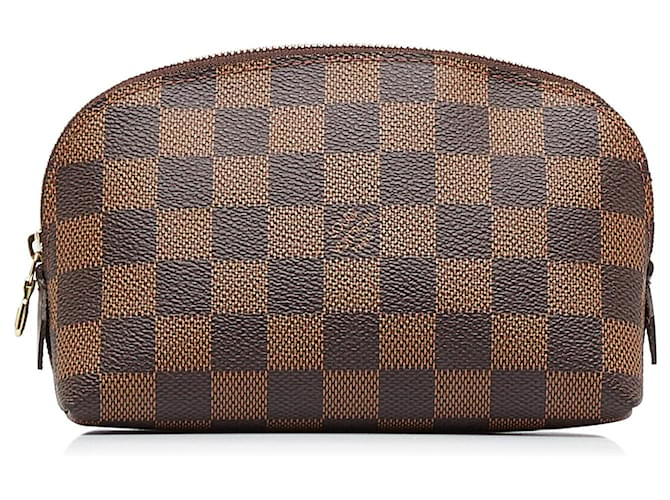 Louis Vuitton Brown Damier Ebene Cosmetic Pouch PM Cloth ref.975563 - Joli  Closet