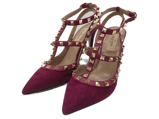 ****VALENTINO GARAVANI Rockstud Purple Pumps Suede  ref.975690