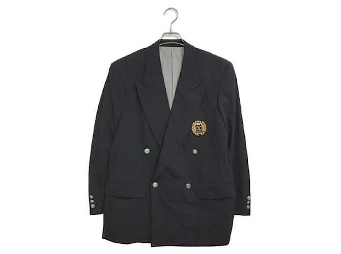 ****VALENTINO GARAVANI Metal Button lined Breasted Jacket Navy blue Wool  ref.975696