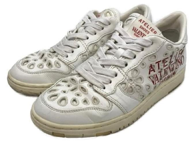 ****VALENTINO GARAVANI Atelier Low-Top Sneakers White  ref.975697