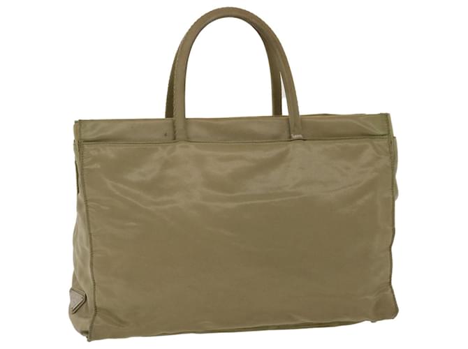 PRADA Hand Bag Nylon Khaki Auth bs6392  ref.975851