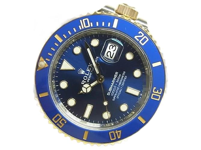 ROLEX Submariner fecha SS xYG combinación azul 126613LB Hombres Plata Acero  ref.975854