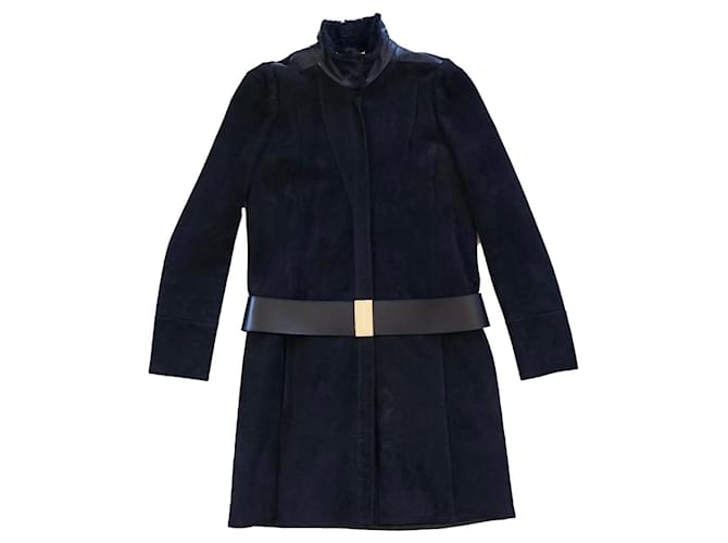 Gucci Coats, Outerwear Black Suede Fur  ref.975857