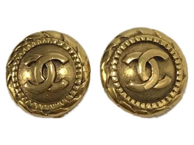 ***Boucles d'oreilles CHANEL marque coco Doré  ref.975865