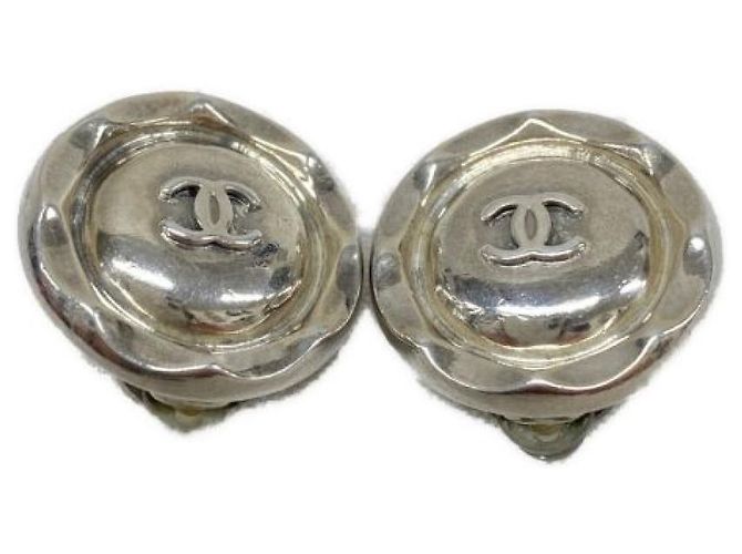 *** Brincos vintage CHANEL Prata 