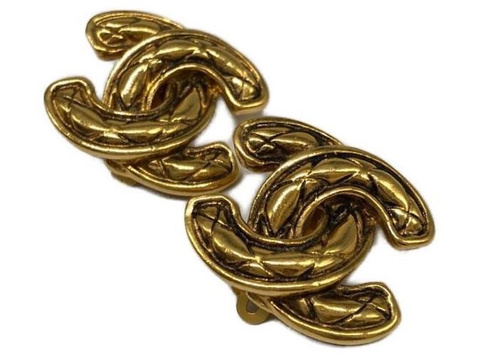 ***Set di orecchini vintage Cocomatrasse CHANEL D'oro