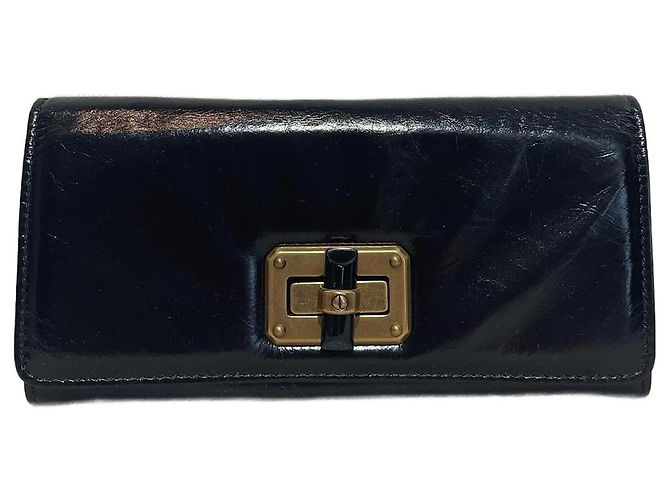 LANVIN Wallets T.  Leather Black