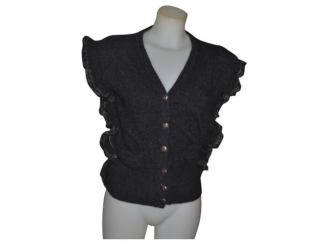Coast Weber Ahaus Strickjacke aus Wolle Dunkelgrau Anthrazitgrau