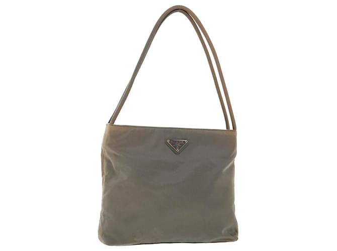 PRADA Shoulder Bag Nylon Gray Auth bs6399 Grey  ref.976084