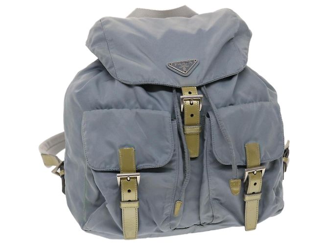 PRADA Backpack Nylon Light Blue Auth 45811