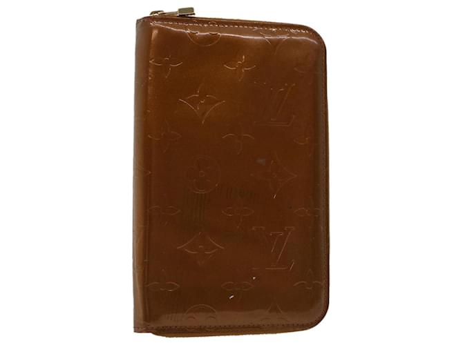 LOUIS VUITTON Monogram Vernis Eldridge Long Wallet Bronze M91127 LV Auth 46300 Patent leather  ref.976172